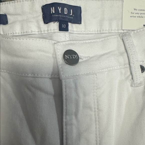 NYDJ Skinny Jeans Cotton Stretch Pure White Lift Tuck Tech Flattering NWT Sz 10 - Picture 5 of 10